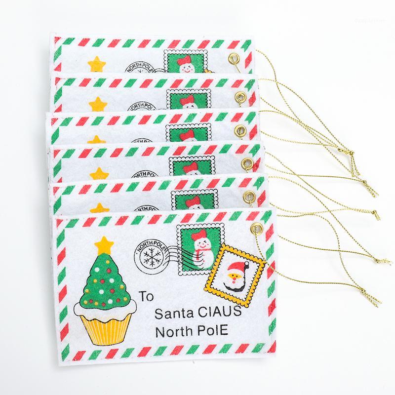 

Urijk 6/10pcs Christmas Cute Envelopes Candy Bags New Year Greeting Cards DIY Decorations Supplies Xmas Tree Hanging Ornaments1