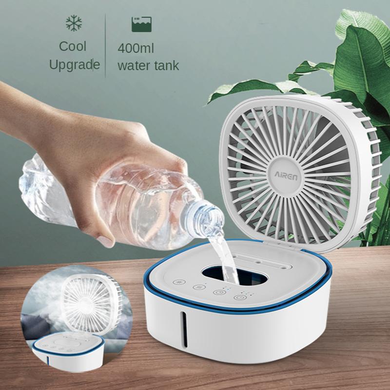 

Foldable Water Cooling Fan Humidify Air conditioner Cooler Fan With Night light Timer Desktop Automatic Table Mini