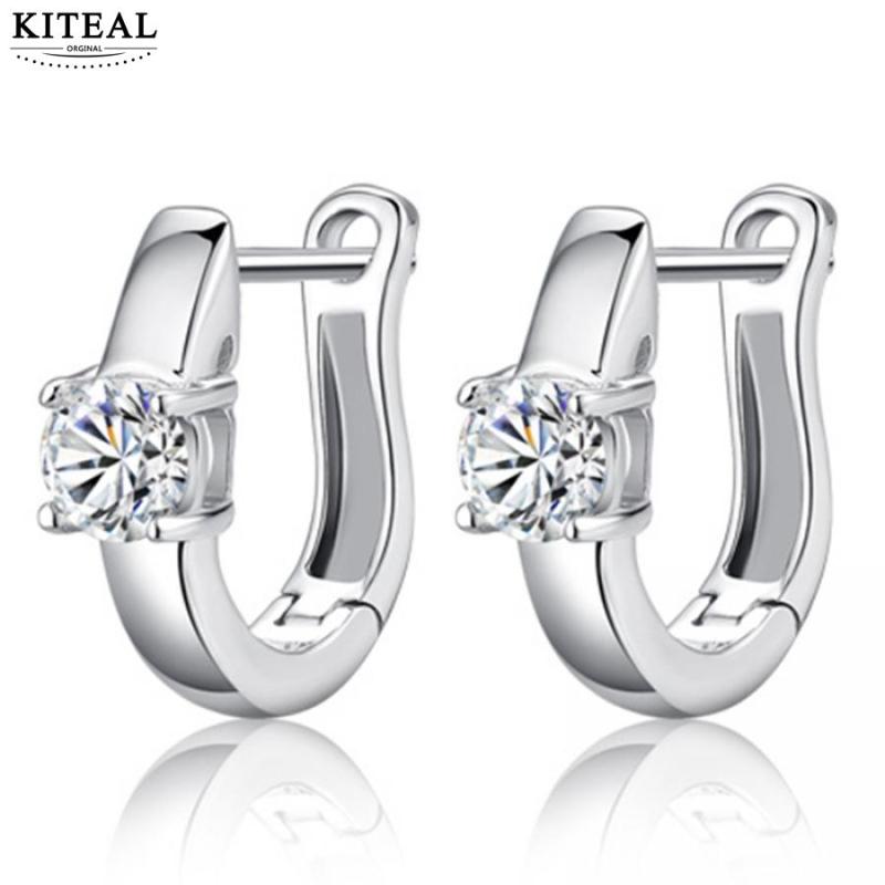 

KITEAL NEW!! Perfume women earrings Zircon earrings 11.96mm*2.94mm small hoop zircon cuff Fine Jewelry Gifts
