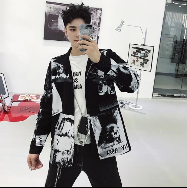 

2021 New Celebrity Web Trend Street Fashion Shredded Men's Jacket Color Cardigan Casual Personality. S-6xl Thousand Dollars! D1MQ, 11