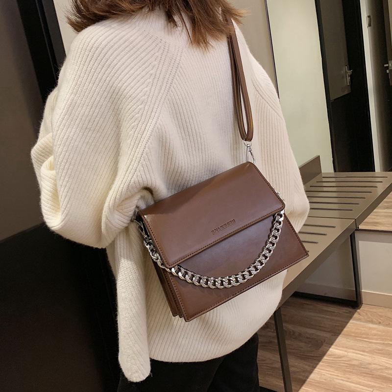 

LIKETHIS Fashion Soft Pu Leather Shoulder Bag for Women High Quality Messenger Bag Luxury Handbags Designer New Female Crossbody, Brown bag