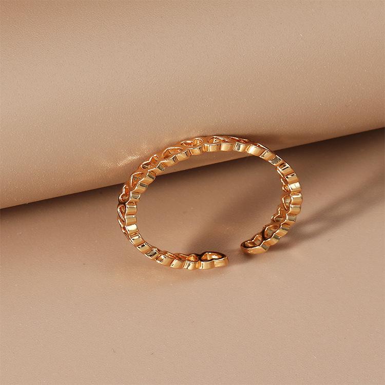 

Cluster Rings Fashion Simple Love Ring For Women Retro Hollow Adjustable Girl Jewelry Gift