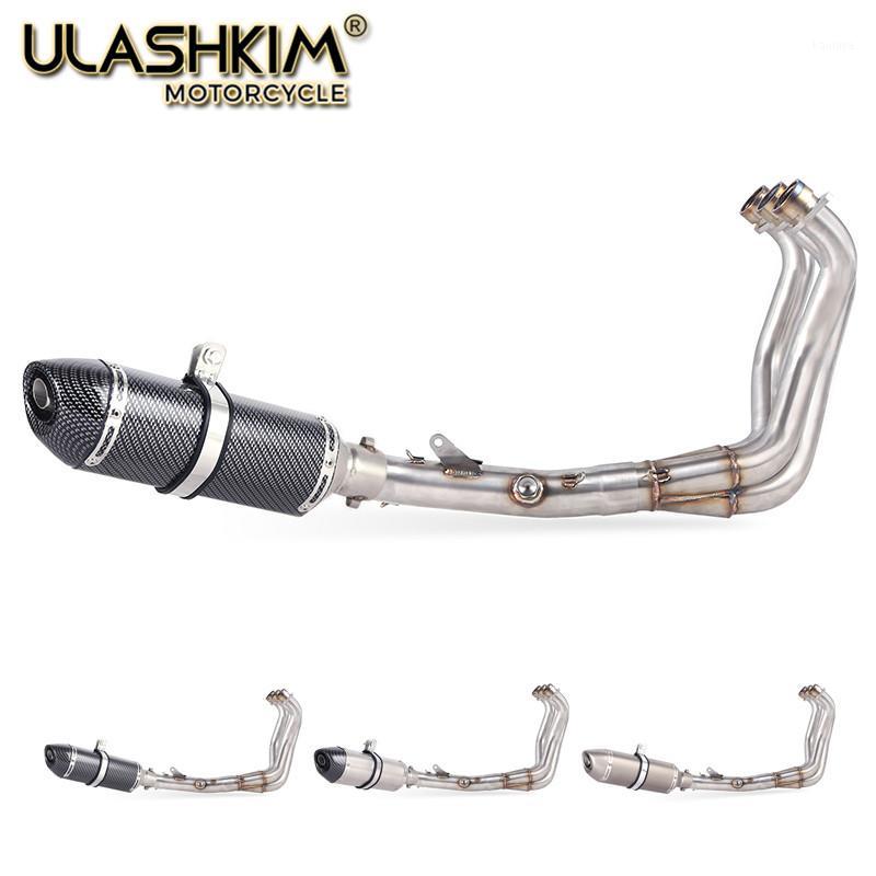 

Motorcycle Full System Carbon Fiber Escape Middle Pipe Exhaust Slip On For FZ09 MT09 MT-09 FZ-09 2014-20191