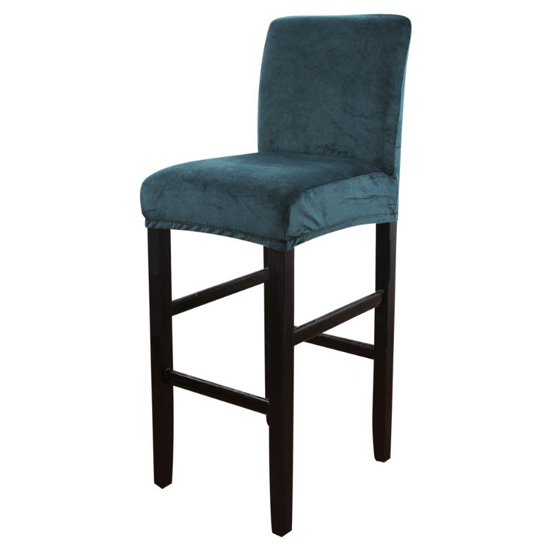 

Velvet Chair Cover Solid Seat Cover for Bar Stool Chairs Slipcover Dining Room Chair Leisure Restaurant Stool Hotel*1