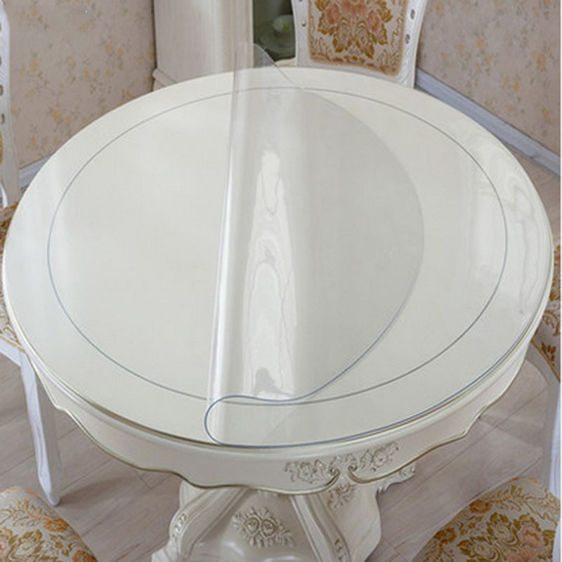 

PVC Waterproof Tablecloth Round tablecloth Table Cover Transparent kitchen pattern oil tablecloth glass soft cloth 1.0mm mat T200707