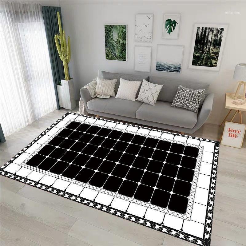 

Geometric Anti-slip Carpet for Living Room Home Indoor Printed Decoration Area Rugs Bedroom Bedside Bay Window Sofa Floor Mat1, Customizable