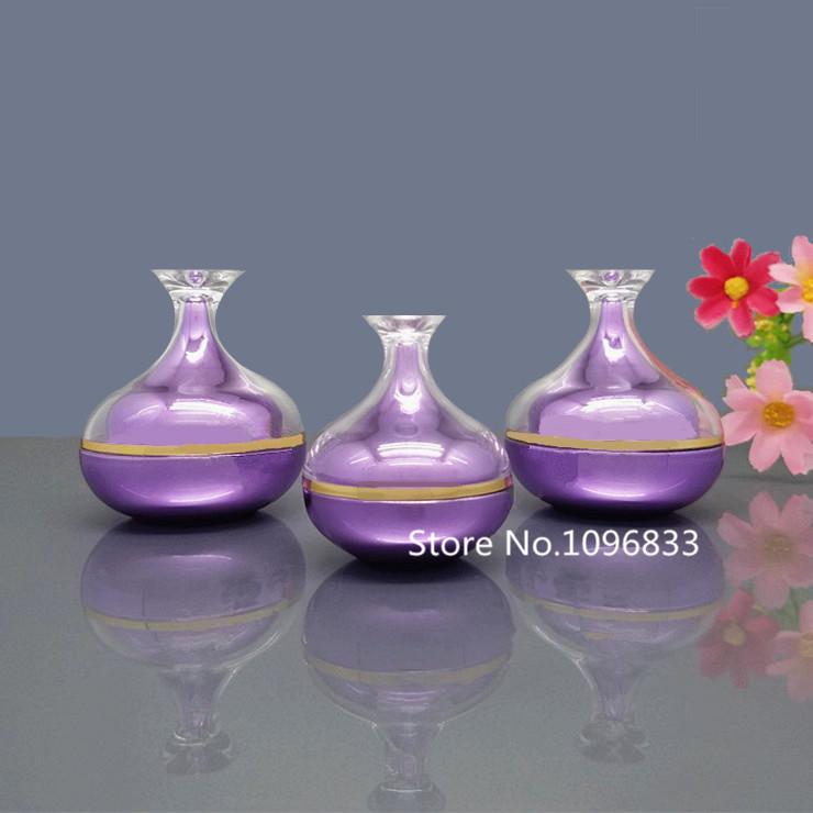 

20pcs Pink Purple Acrylic Empty Castle Style Cream Jar Round Makeup Cream Container Jar Luxury Korean Style 5g 10g 30g