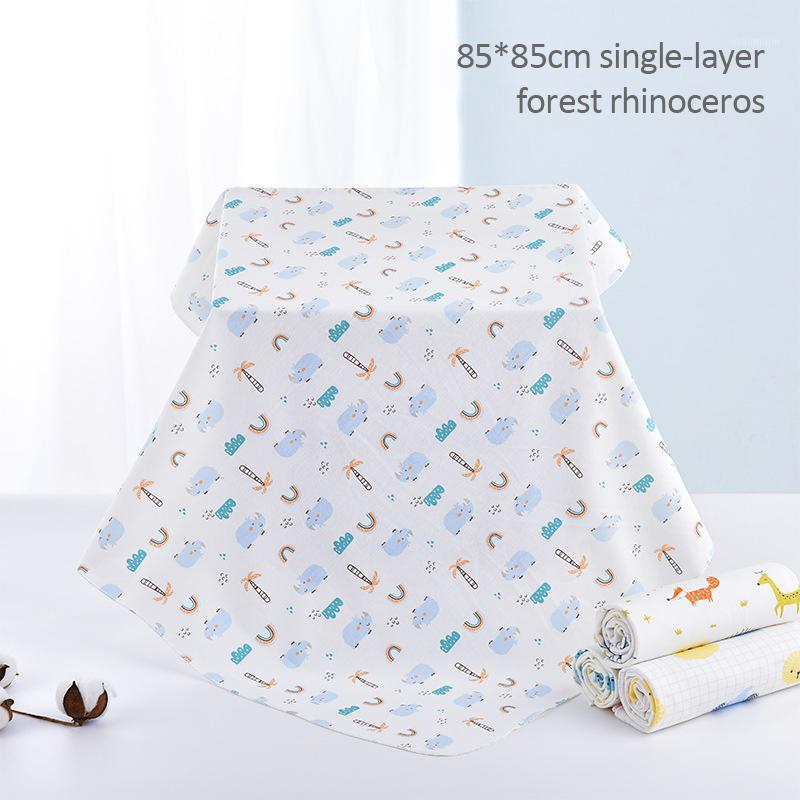 

Printed Moon Square Swaddle Infant Newborn Muslin Blanket Baby Diaper Stroller Cover 100% Cotton Towel Forest Deer 1Pc 85*85CM1, Rainbow and cats