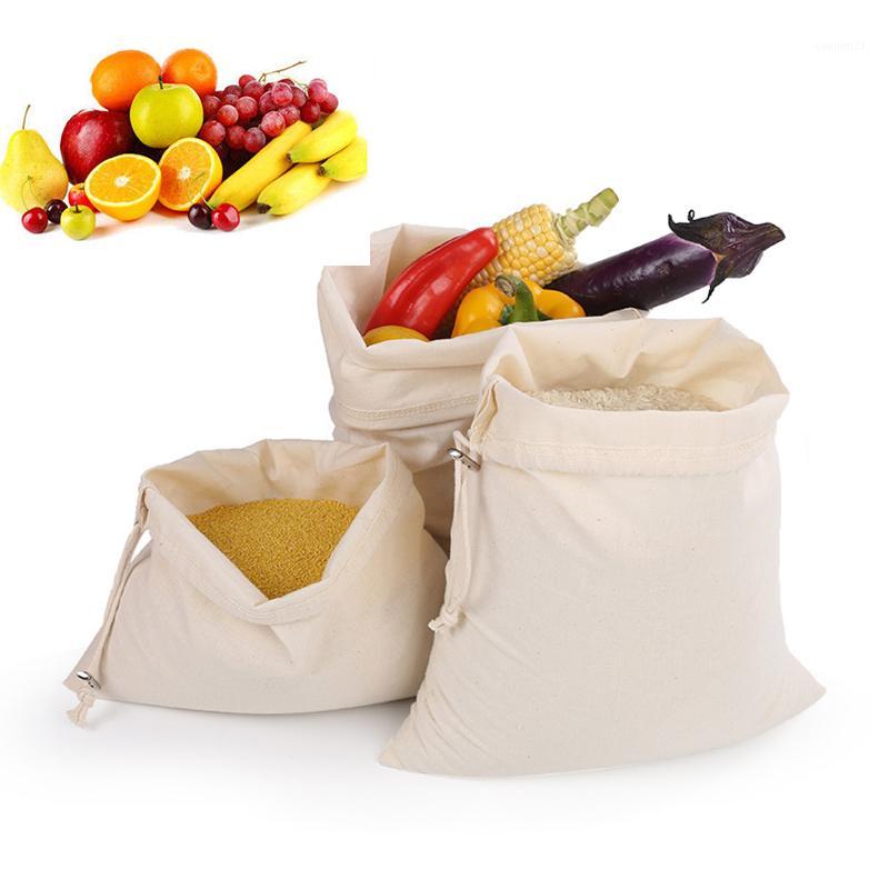 

Fruit/Vegetable/Rice/Bread Reusable String Bag For Grocery Shopper Mesh Cloth Linen Sundries Storage Bag For Home Organizer1
