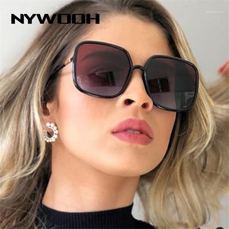 

NYWOOH Oversized Sunglasses Women Brand Designer Vintage Sun Glasses Ladies Big Frame Shades Sunglass UV4001