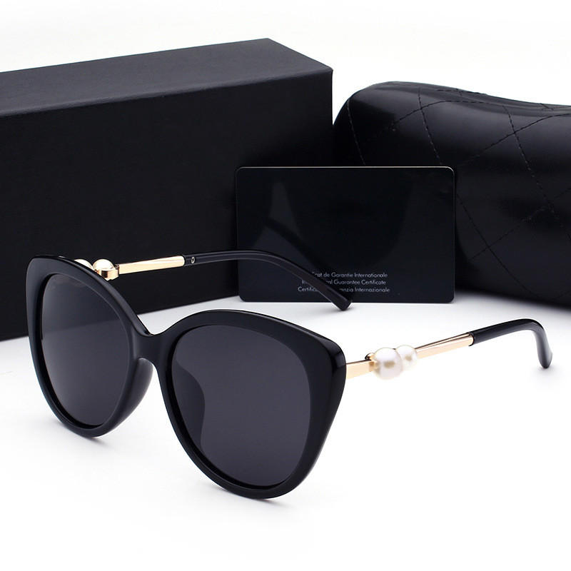 

Summer Pearl Oval Designer Sunglasses High Quality Fashion Women Brand Polarized Lens Sun Glasses Eyewear Eyeglasses Metal Frame 2039