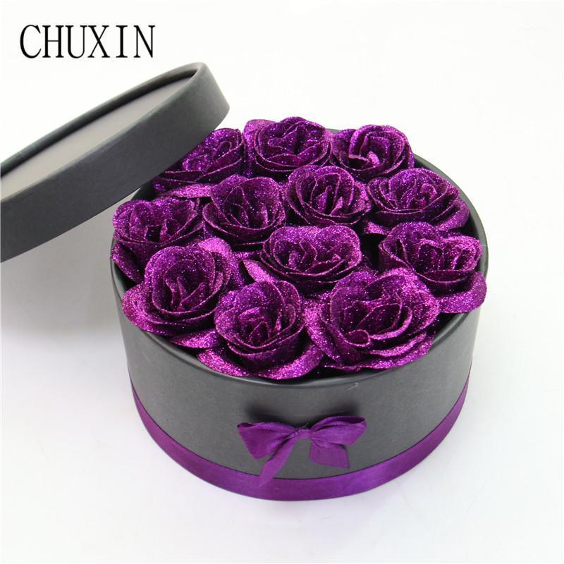 

Valentine's Day Gift Box Large Birthday Gift Box Wiht Rose Peony Simulation Flower Romantic Confession Christmas Decoration1, Box only