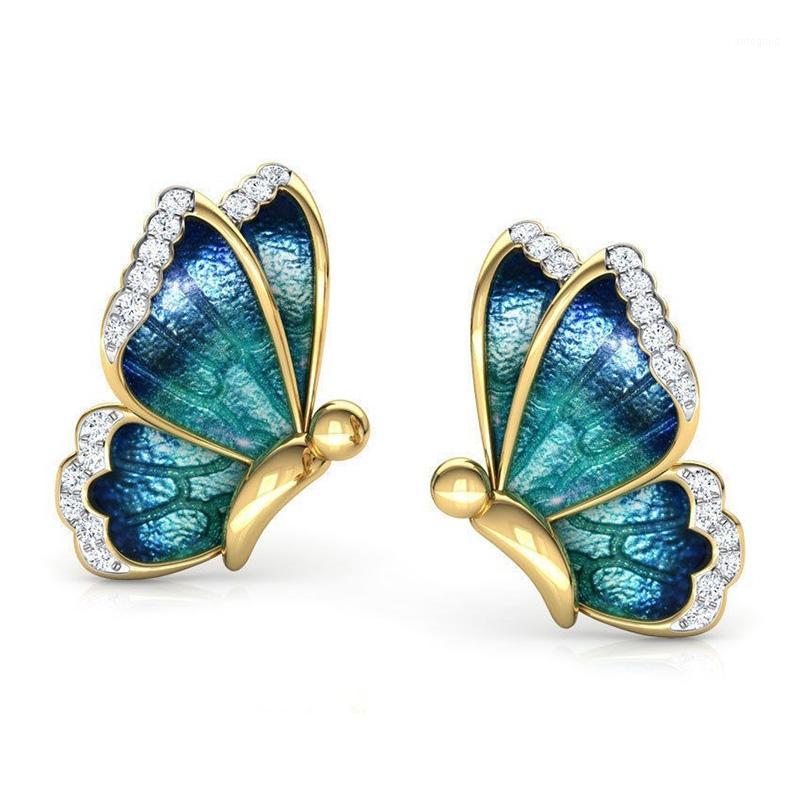 

Stud Fashion Butterfly Alloy Earrings Classic Lady Jewelry Accessories For Women Gift Aretes De Mujer Modernos 20211