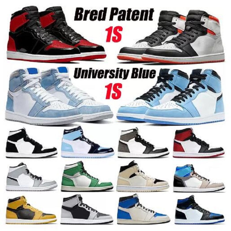 

2022 With Box Jumpman 1 OG 1s Mens Basketball Shoes Hyper Royal University Blue Electro Orange Lucky Green Prototype Pollen UNC Men Women Sneakers Trainers Size 36-46, # 35