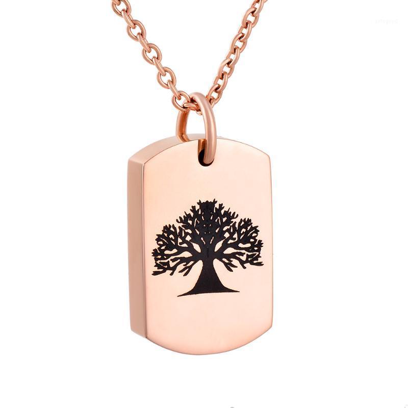 

Chains IJD9801 Tree Of Life Stainless Steel Cremation Memorial Necklace For Ashes Urn Souvenir Pendant Jewelry1