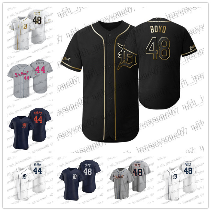 

Custom Men womens youth Detroit Tigers 44 Daniel Norris 48 Matthew Boyd Navy White black grey Authentic Alternate Jersey