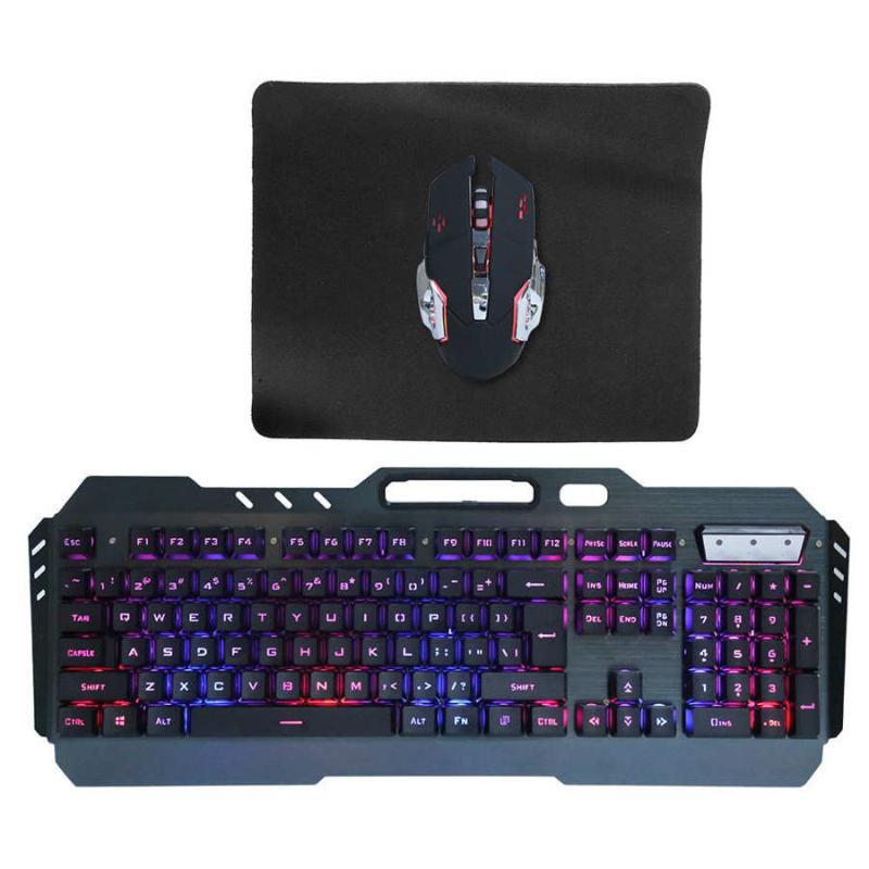 

Wired Keyboard Mouse Set Black RGB Mechanical Gaming Laptop Desktop Computer Accessories