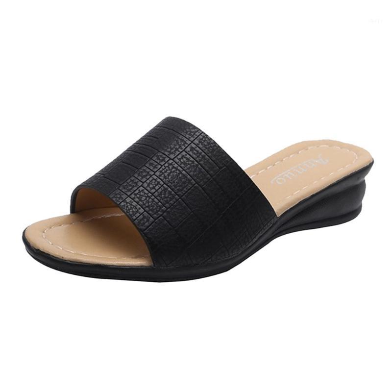 

SAGACE Wedges Slippers Women Big Size Heels Shoes Ladies Fashion Causal Open Toe Non-Slip Breathable Outdoor Slipper footwear1, Black