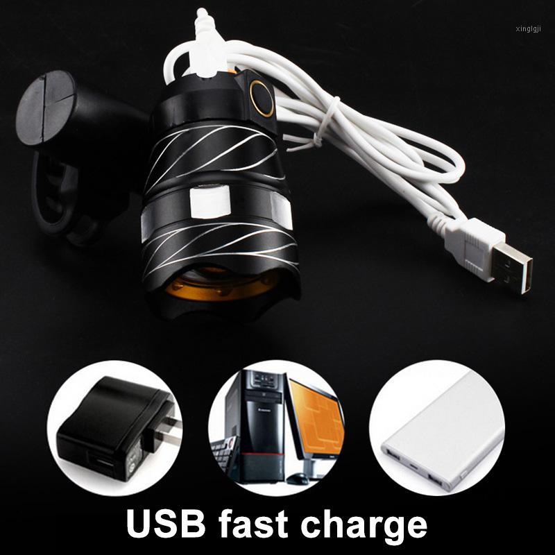 

New XML T6 LED Bicycle Front Light Cycling Head Lamp USB Rechargeable Bike Headlight Drop Shipping1