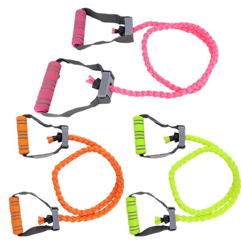 

155cm Gym Pulling Rope TPR Resistance Belt Twisting Elastic Rope Resistance Band with Handle Arm Strength Training Gym Equipment