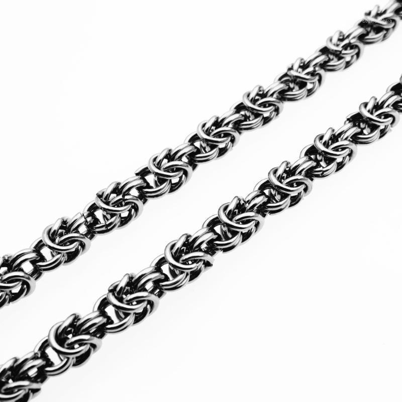 

Stainless Steel Byzantine Chain Horsewhip Necklace For Man Fashion Jewelry Chains, Silver