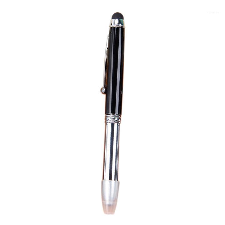 

Three-In-One Press Screen Capacitive Pen Led Light Pen Multi-Function Metal Ball1, Black