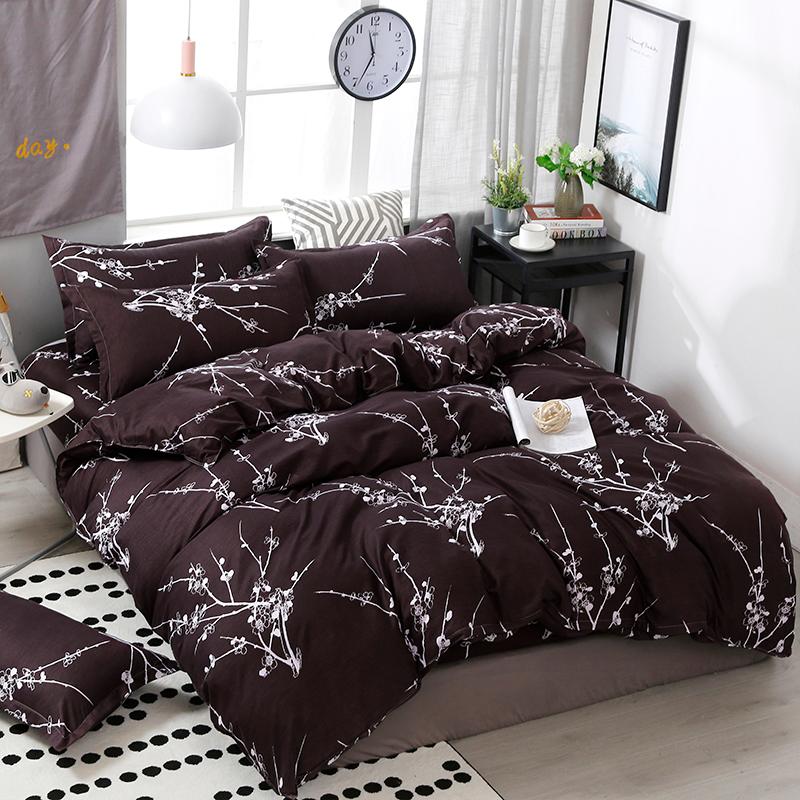 

Parure De Lit 2 Personnes Luxury Floral Printed Duvet Cover Simple King Size Bedding Set Comforter Bed Linen Single Queen Cover