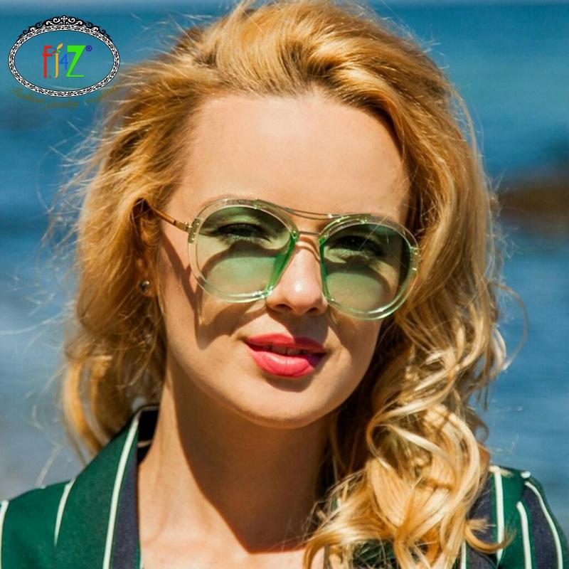 

F.J4Z New Stunning Design Men's Sunglasses Fashion Round Trimming Gradient Lenses Women's Eyewear Unisex Shades UV400