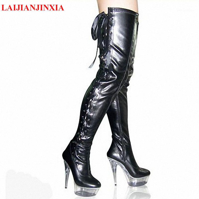 

LAIJIANJINXIA Leather Round Toe Over-the-Knee boots ladies new high heels boots women fashion spring autumn women female shoes1, A044 a