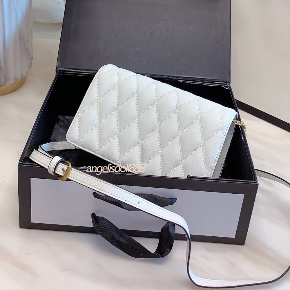 

Womens Purses YSA angiee 568906 white leather diamond quilted flap chain bag 3-layers shoulder messenger crossbody bag 5A high quality bags, Contact us