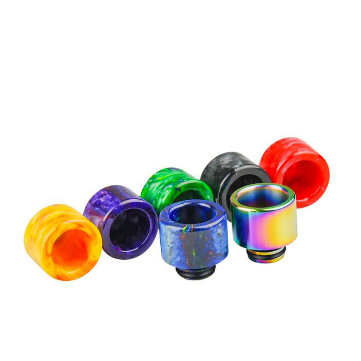 

510 Drip tip Epoxy Resin Drip Tips Colorful mouthpiece for TFV8 Baby All 510 Atomizers Tank E Cigarette In Stock