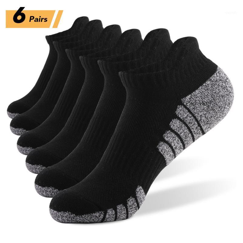 

6 Pairs Sports Ankle Socks Thick Knit Autumn Winter Socks Fitness Breathable Quick Dry Warm For Running Cycling1, White