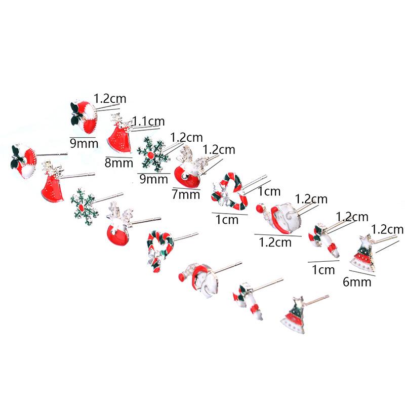 

Stud Elk Christmas Tree Cartoon Bell Santa Claus Earrings For Women Fashion Jewelry Pendientes Boucle D'oreille