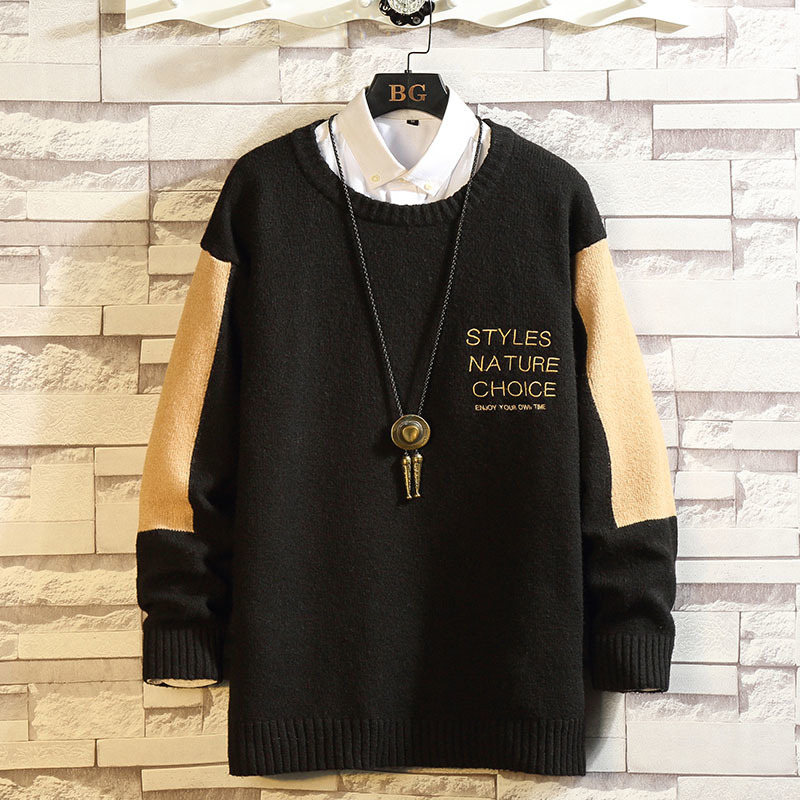 

2021 New Fashion Classic O-neck Sweater Men's Oversize Pull Long Sleeves Pullover for Autumn Spring Winter Ih1p, M2187 3