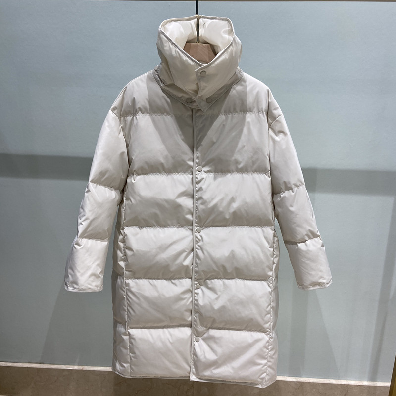 

2021 New Female Winter Removable 90% White Parka Thick Hot Black Snow Down Jacket Outwear ZW3K