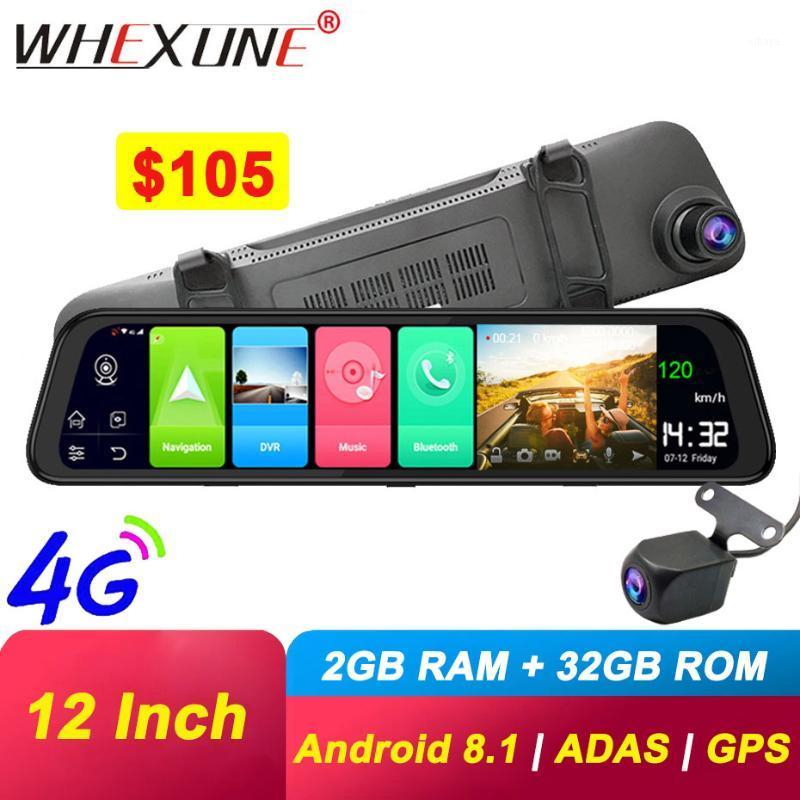 

WHEXUNE 12 Inch Car Dvr Streaming Rear View Mirror 4G Android GPS Navigation Dash Cam 2G+32G 1080P Auto Registrar Video Recorder1