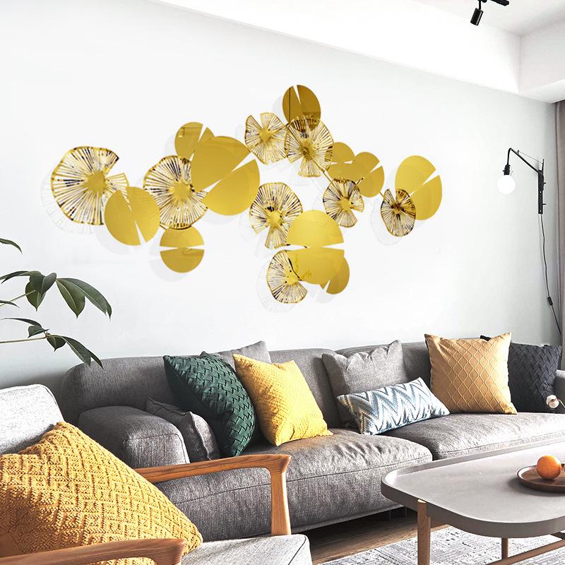 

Wall Decor pendant Chinese style creative living room sofa background wall lotus leaf decoration metal decoration