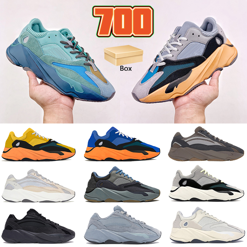 

Top quality 700 v2 Running Shoes Mauve Faded Azure cream sun wash orange bright blue OG Solid Grey Enflame Amber vanta men women Sneakers with box