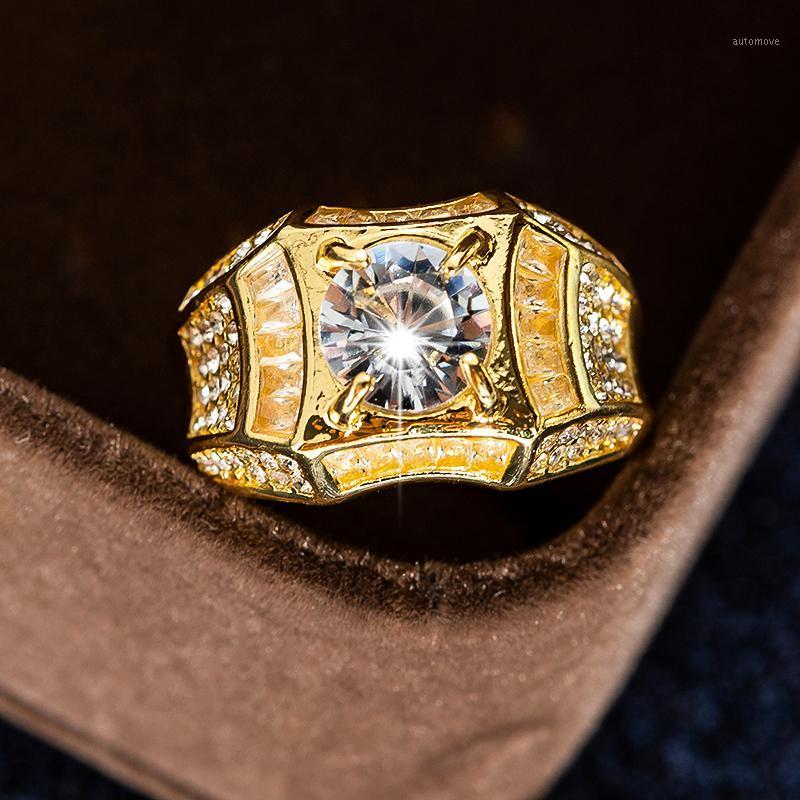 

2020 new Creative Luxury Zircon Men's Wedding Rings Crystal Engagement Rings Band For Women Couple Anniversary Jewelry Gift1