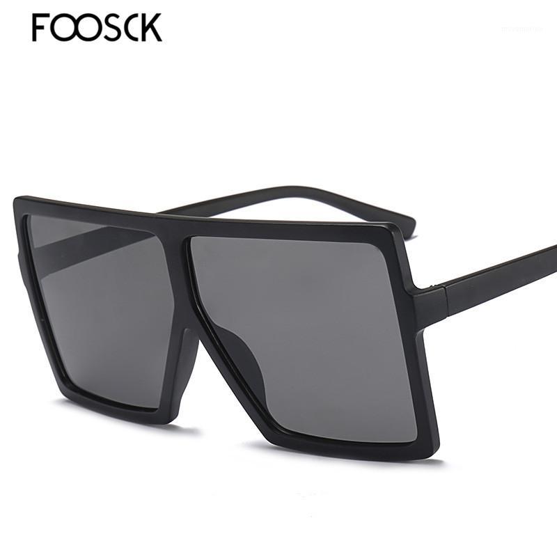 

FOOSCK 2020 New Retro Oversized Square Sunglasses Ladies Big Frame Sun Glasses Female UV4001