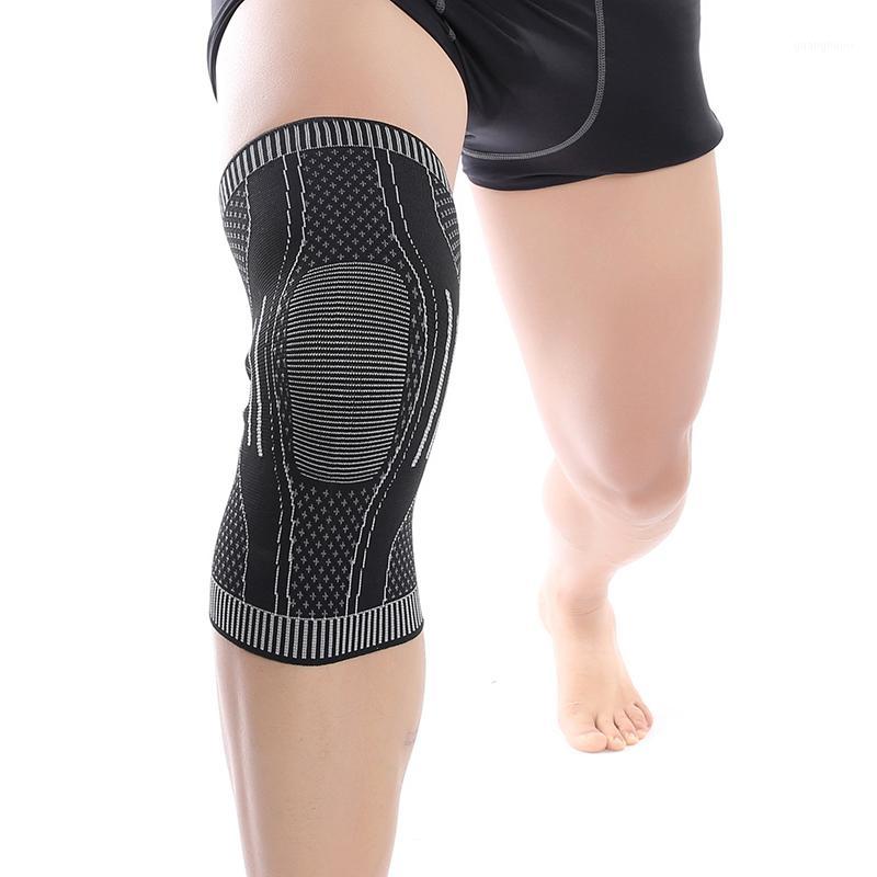 

New weaving process anti-slip knee pad high elastic integrated molding knee support for basketball running hiking sports safety1, As the picture shows