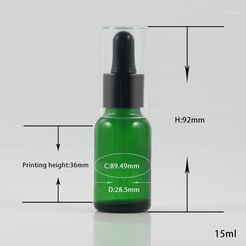 

15ml Green Glass Customized Essential Oil Glass Bottle containers1