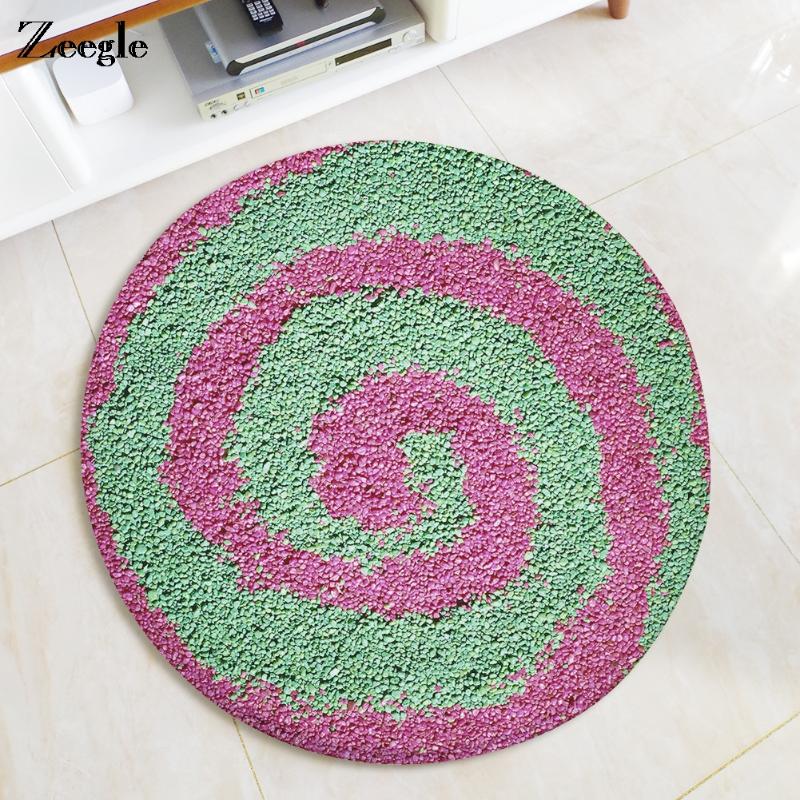 

Zeegle Mandala Round Carpets for Living Room Flannel Carpet Kids Room Yoga Mats Non-slip Bedroom Rugs Computer Chair Floor Mats, Mandala 10
