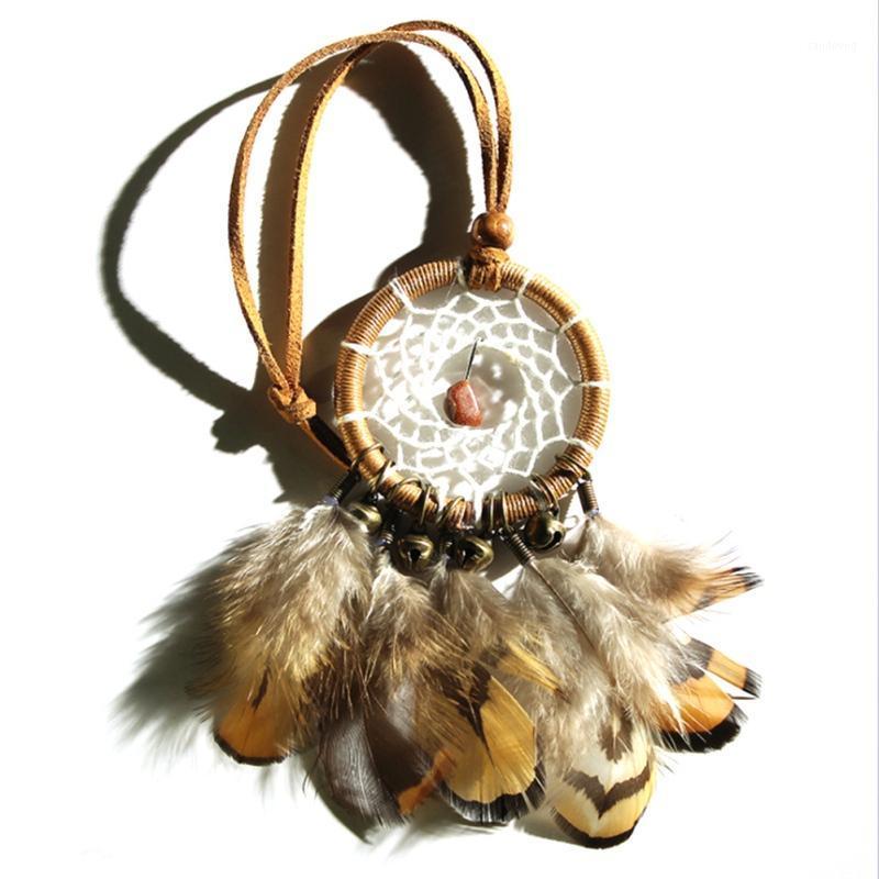 

Dreamcatcher Wind Chimes Small Bronze Bells Car Pendant Home Decor Dream Catcher Regalo Wall Hanging1