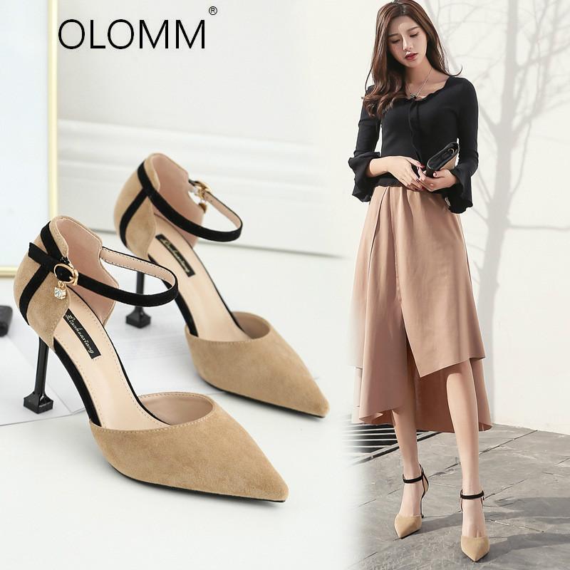 

2021 Stiletto Sexy Hollow Sandals Zapatos De Mujer High-heel Summer Shoes Sandals, Beige
