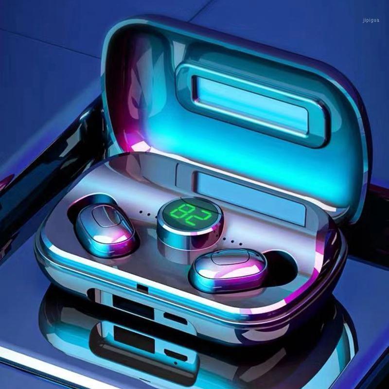 

TWS Bluetooth V5.0 HIFI Wireless Earphones Headphone 8D Stereo Sport Earbuds Headset for1, Black