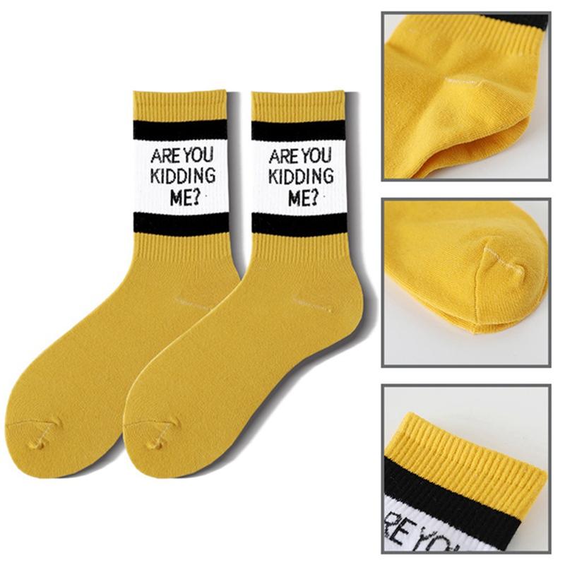 

2020 New Letter Ins Harajuku Style Men And Women Mid Tube Cotton Skateboarding Socks Street Shooting Stockings Tide, Yw