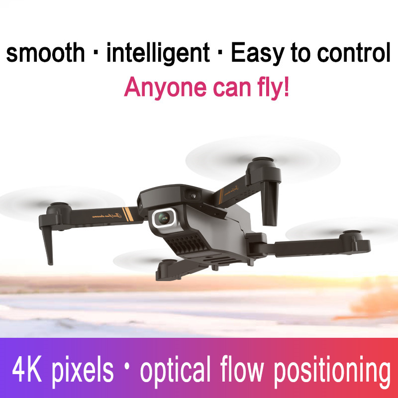 

V4 New Drone 4K HD Wide Angle Camera Foldable Altitude Hold Durable RC Drone Ultra-long Life With Best Gift Toys For Kids, Black