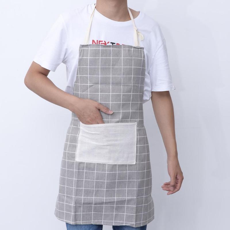 

1pc Cleaning Apron For Women Men With Pocket Oilproof Dirt Proof Cooking Pinafore Hanging Neck Adjustable Apron For Kitchen Home1
