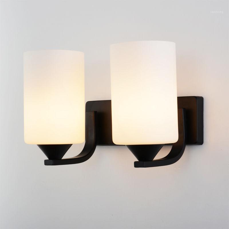 

WOERFU Modern LED Wall Lamp E27 Double Head Bedside Lamp American Living Room Staircase Wall Sconce Bracket Lights1